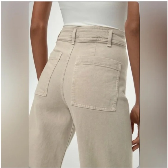 ZARA THE HIGH RISE MARINE STRAIGHT JEANS Size 4 - Picture 3 of 7